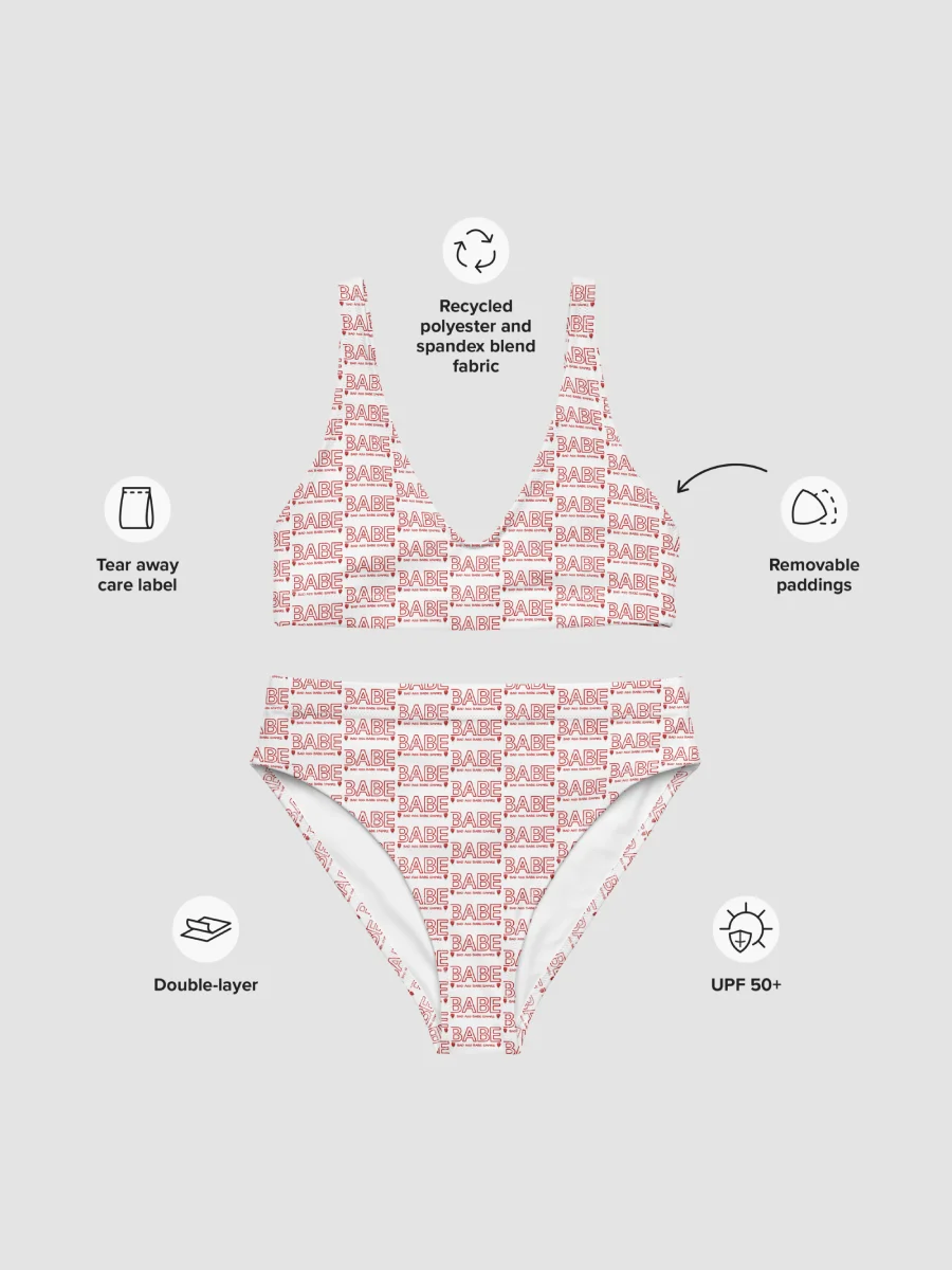 Avaryana Rose All Over Print Recycled High Waisted Bikini Sublicolor B Avaryana Rose