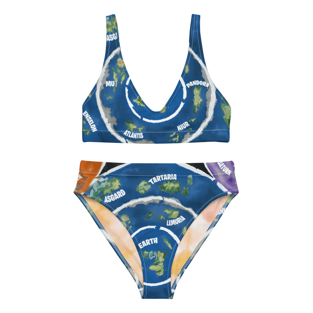 High Waisted Bikini Set Beyond The Ice Wall Map Charley Griffin