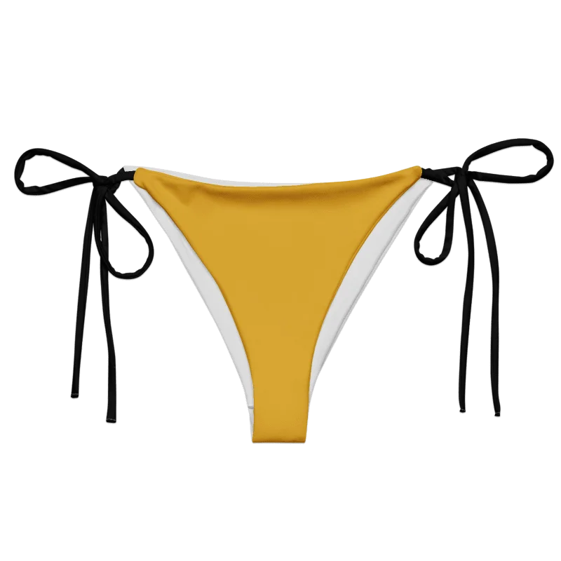 Low Rise Cheeky String Bikini Bottoms Yellow Tee Junkies