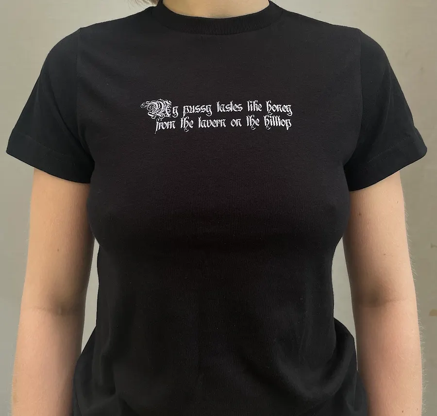 My Pussy Tastes Like Honey From The Tavern Baby Tee Dark Colours