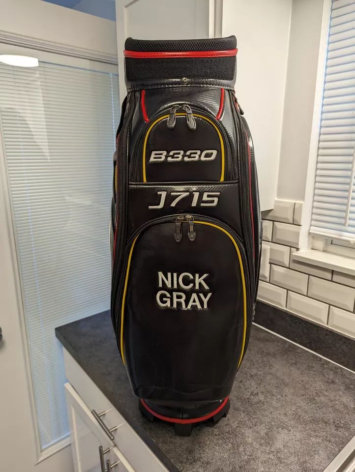 BRIDGESTONE GOLF B330 J715 Black/Red/Yellow Staff Golf Bag ⛳ Raincover Included product image (4)