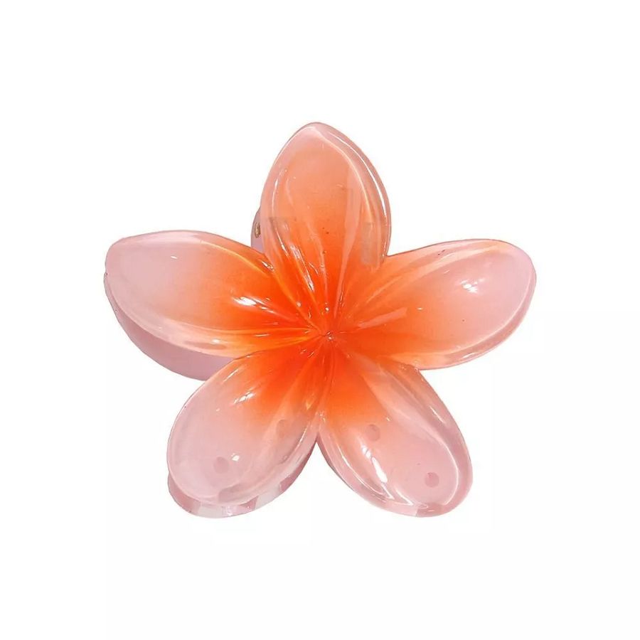 Plumeria Flower Shape Hair Claw Plastic Barrettes Hair Clip for Women Girls product image (6)