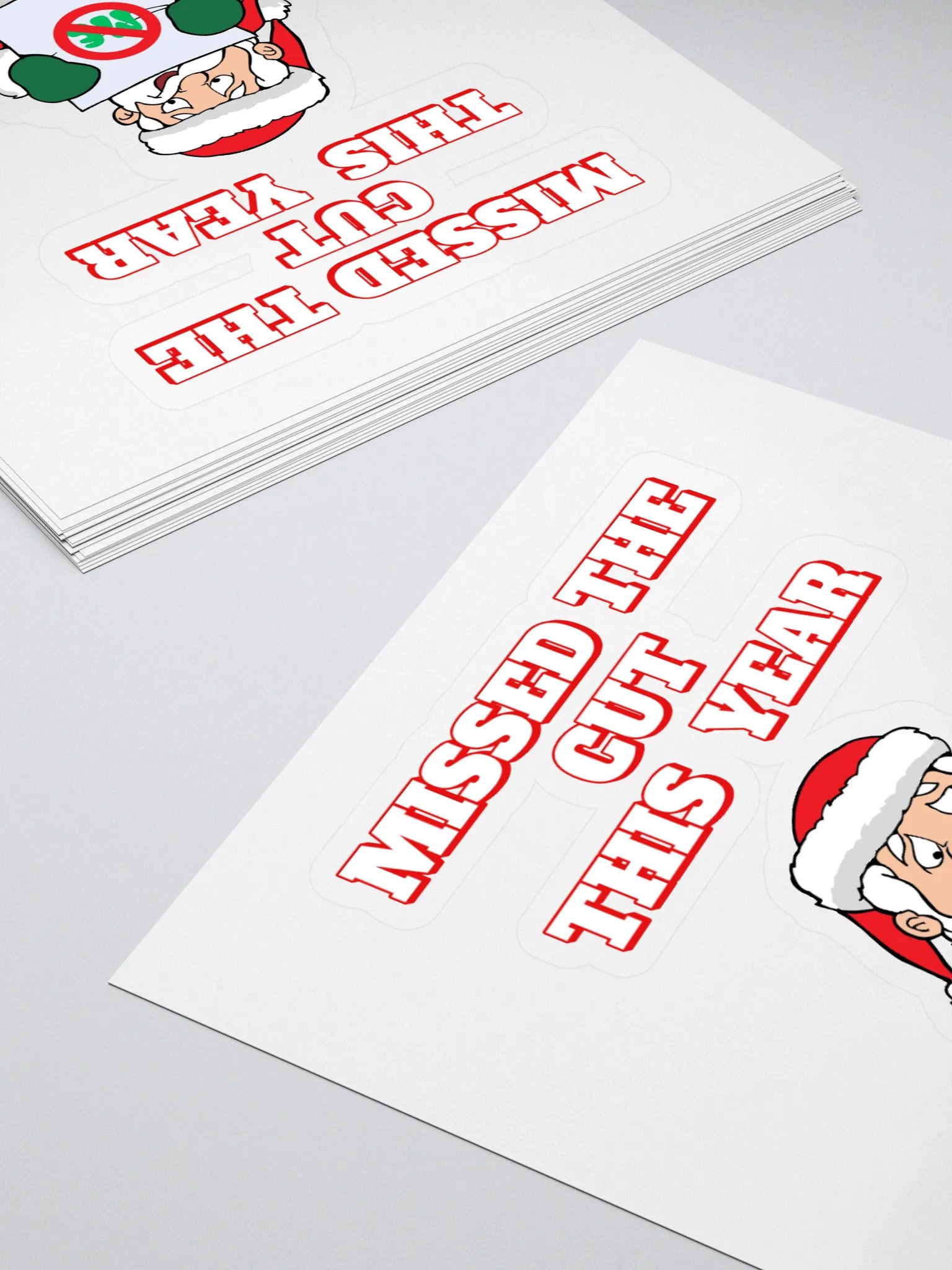 Missed The Cut This Year - Santa Christmas Sticker product image (4)