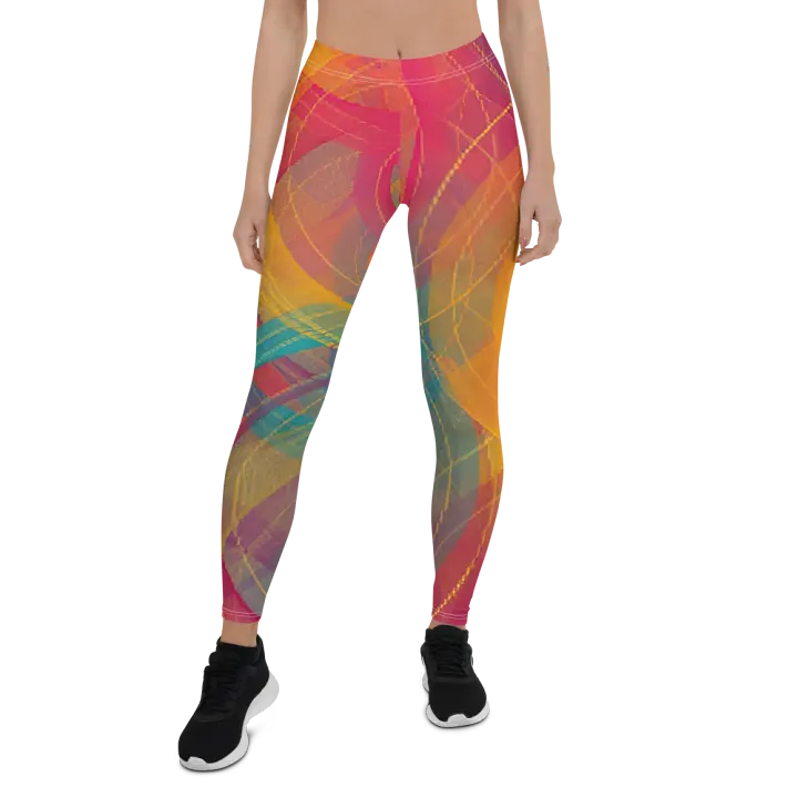 Vibrant Spiral Dreams Leggings product image (1)