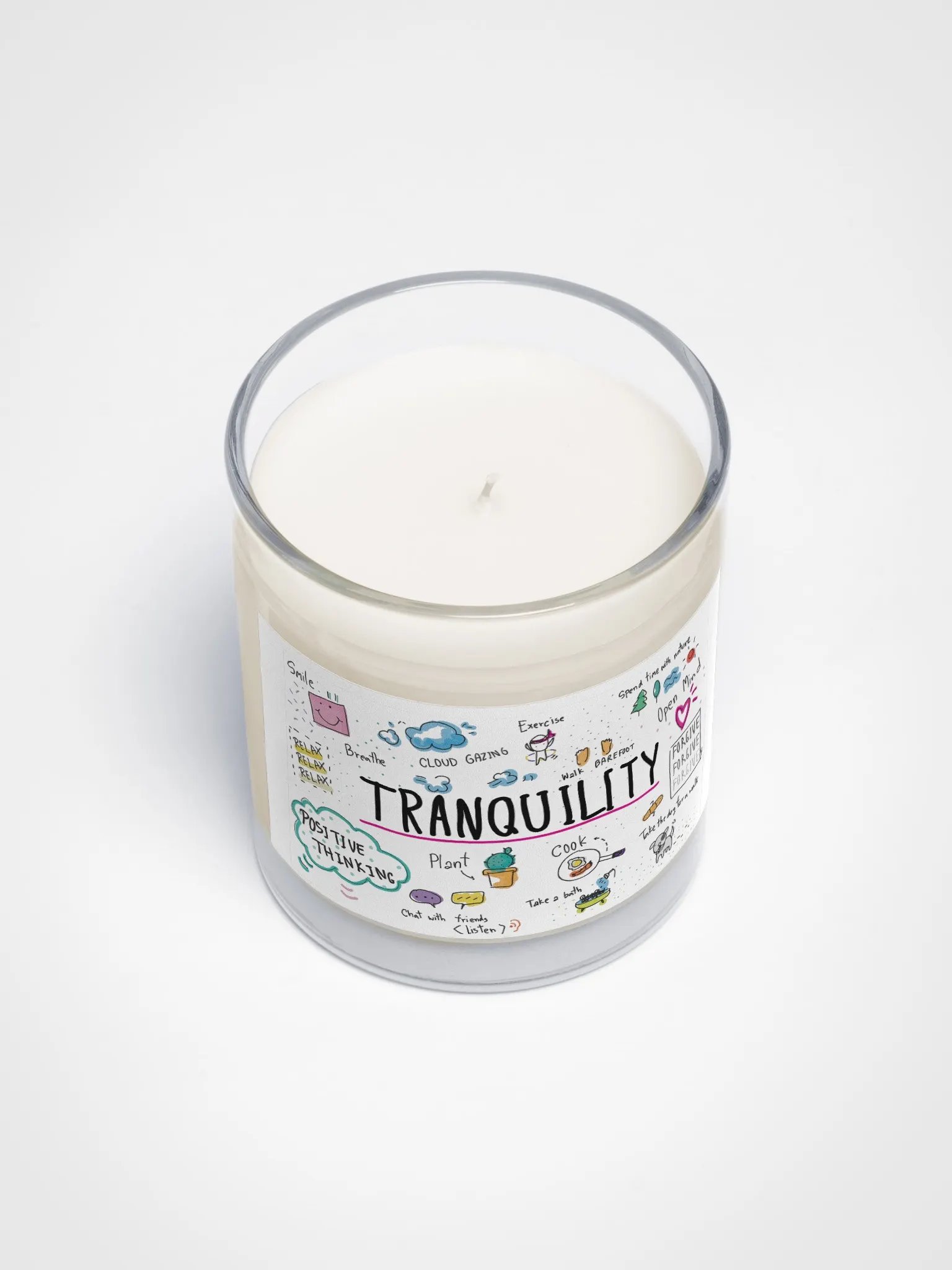 "Tranquility" Illustrated Soy Wax Candle product image (2)