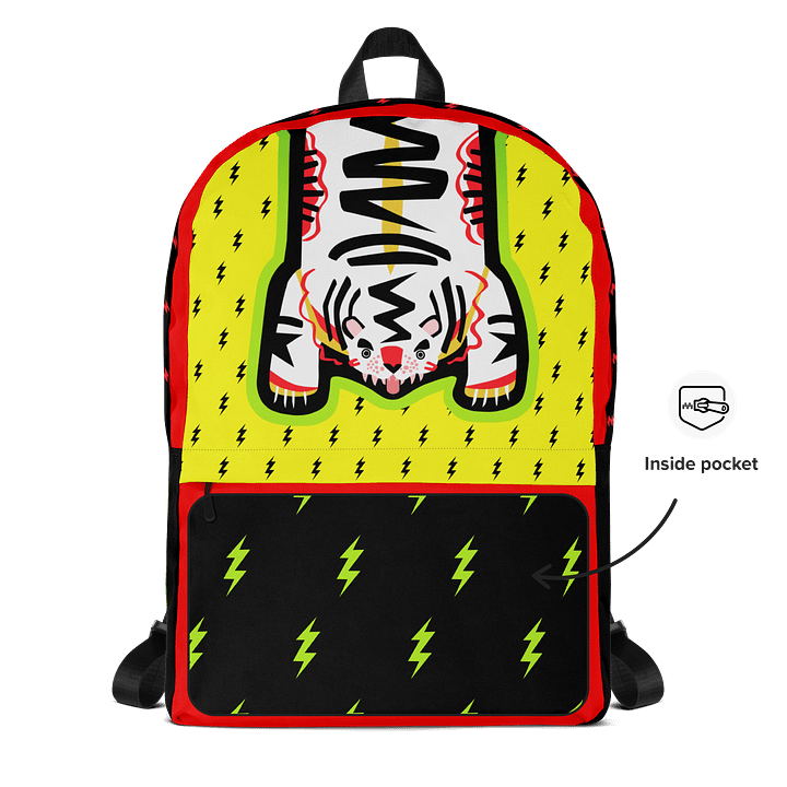 Yellow and Black Tiger Backpack product image (2)