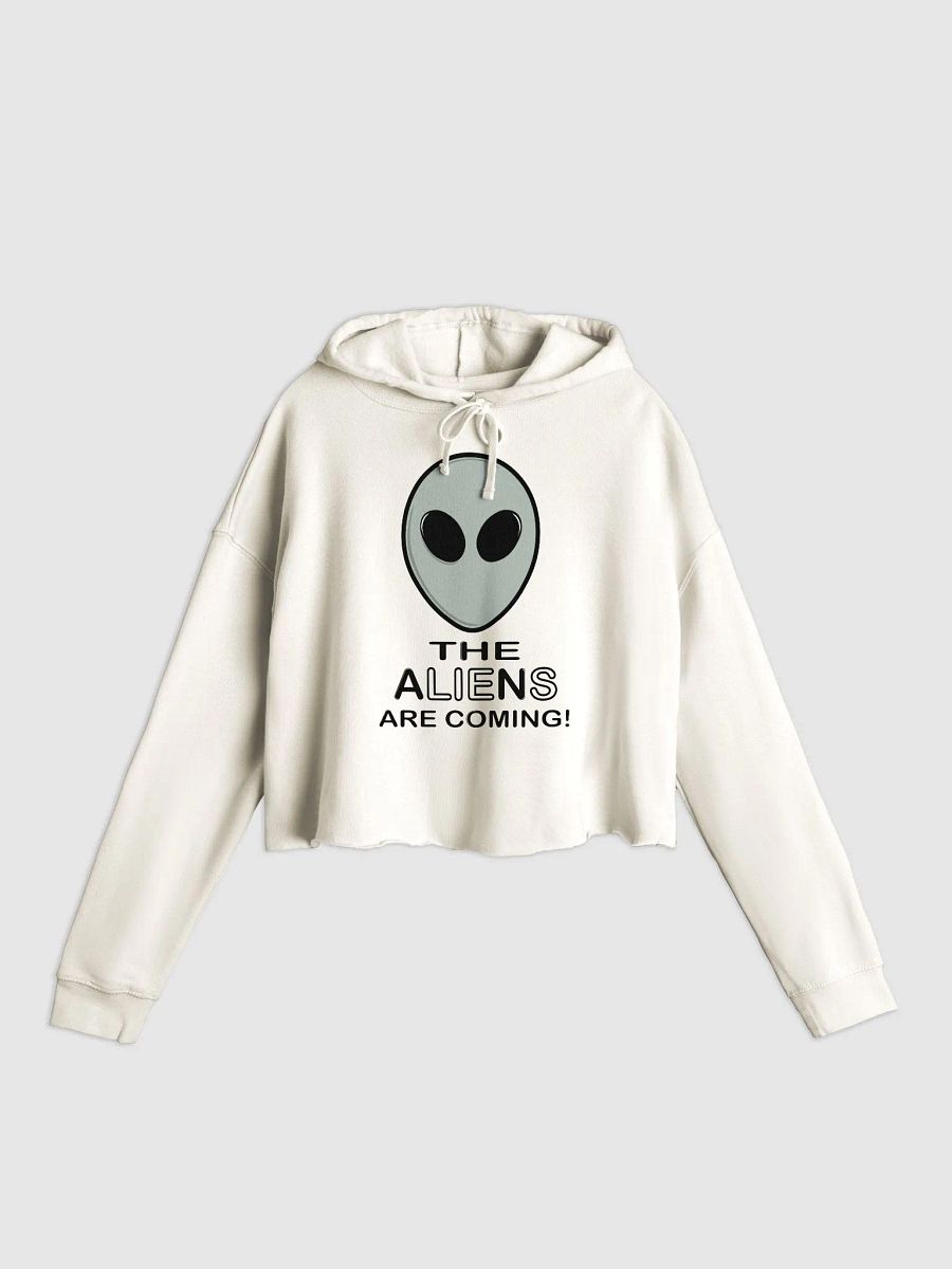 The Aliens Are Coming! - Independent Trading Co. Women’s Lightweight Cropped Hoodie product image (1)