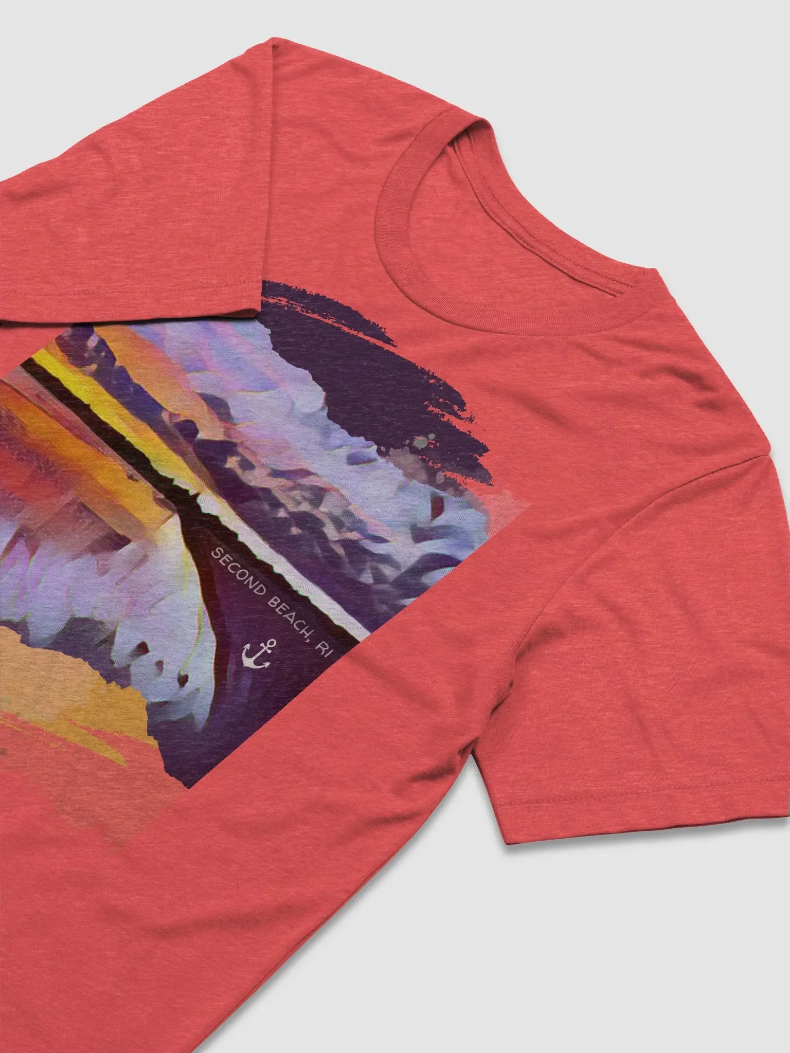 Sachuest Beach (Second Beach) Sunset Tri Blend T-Shirt (11 Colors) product image (2)