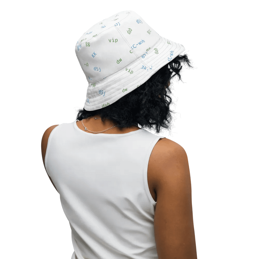 Reversible Vim motions bucket hat product image (7)