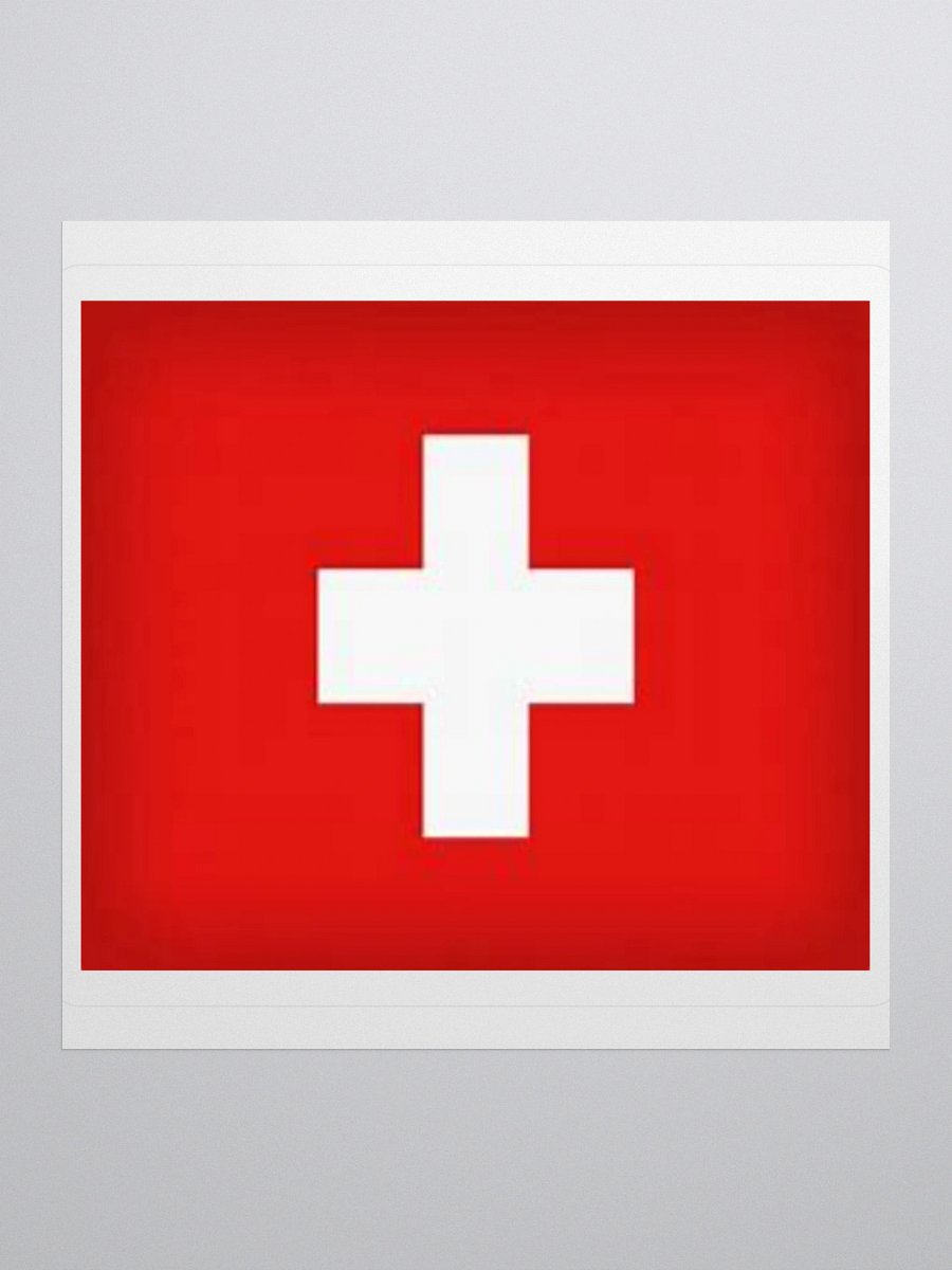 Exclusive Switzerland Flag Kiss-Cut Stickers - High-Quality Vinyl, Multiple Sizes product image (3)