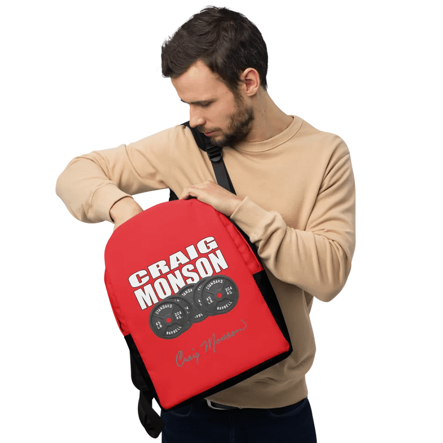 Craig Monson Barbell Signature Series Backpack (Red) product image (10)