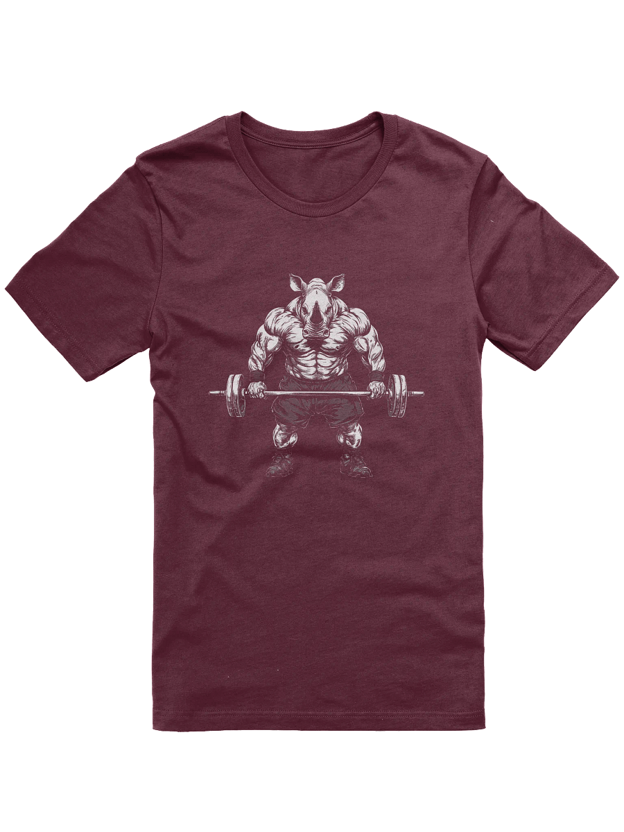 Rhino Powerlifting T-Shirt, Gym Beast Tee, Fitness Animal Shirt product image (1)