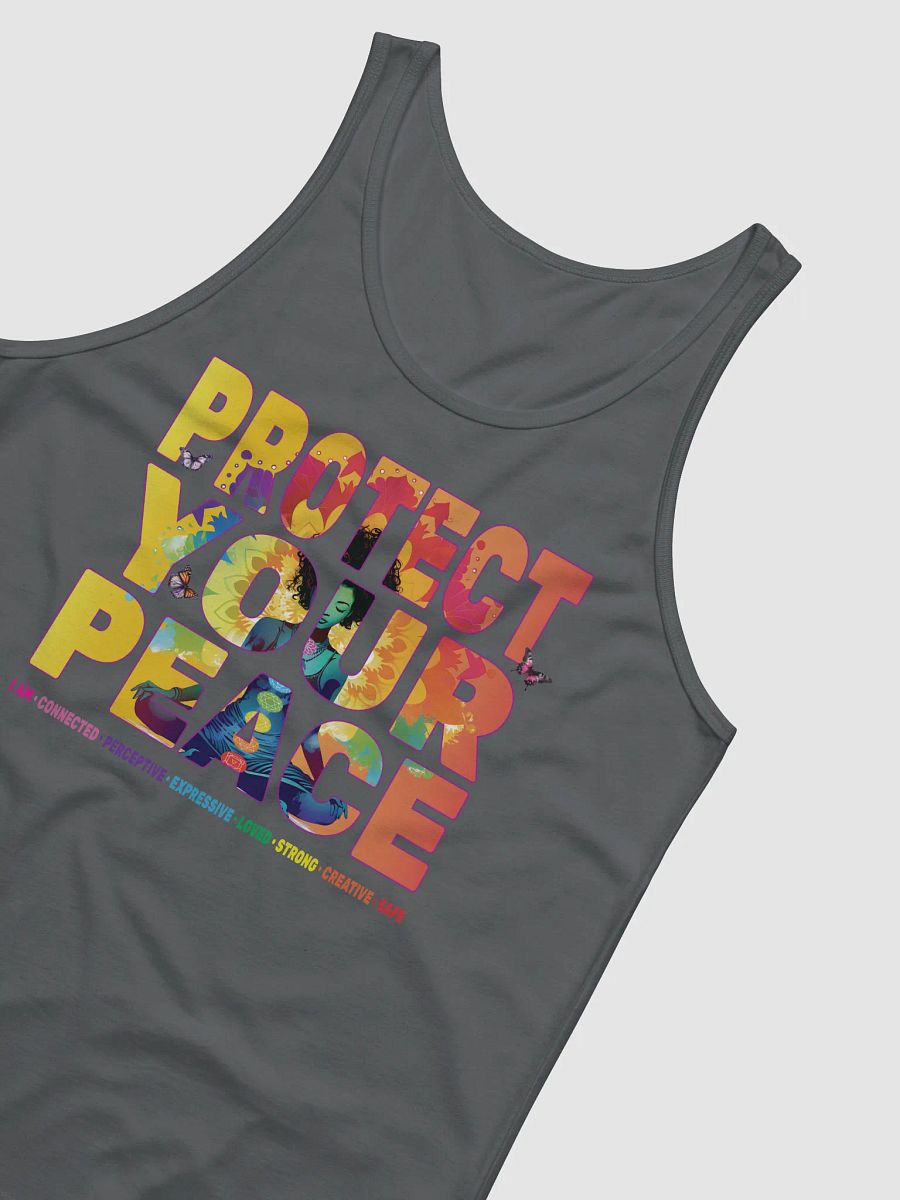 African American Woman Protect Your Peace 7 Chakra Meditation Yoga Pose Spirituality Tank Top product image (5)