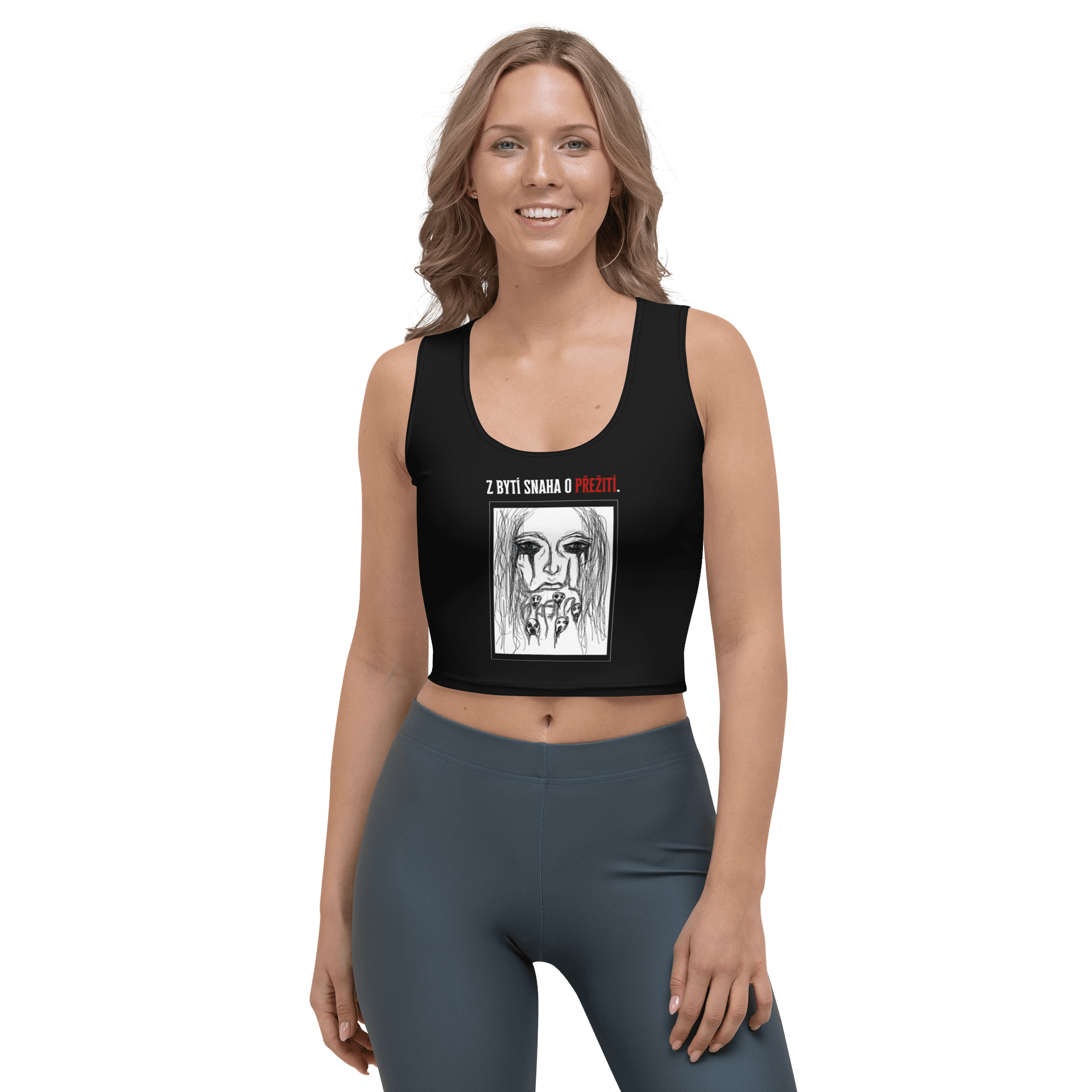 Přežít Black Crop Top product image (1)