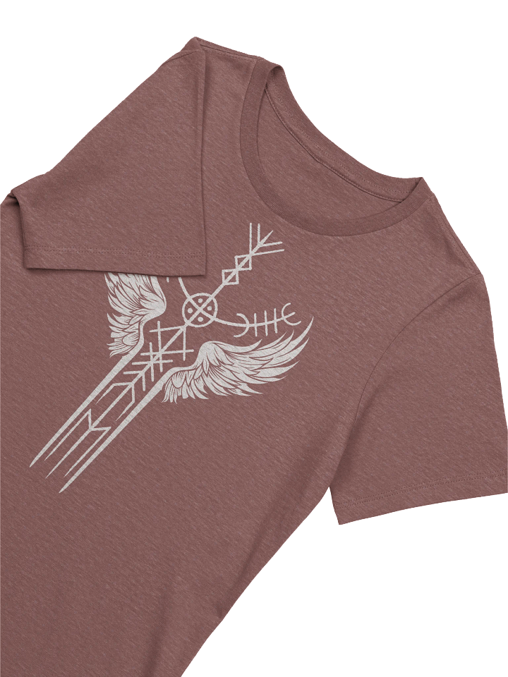 The Valkyrie Stave Women's Supersoft Relaxed-fit T-Shirt (white print) product image (3)