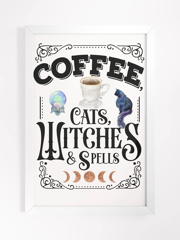 Coffee, Cats, Witches, and Spells - Witchy, Kitchen Witch, Magic Kitchen Gift product image (1)