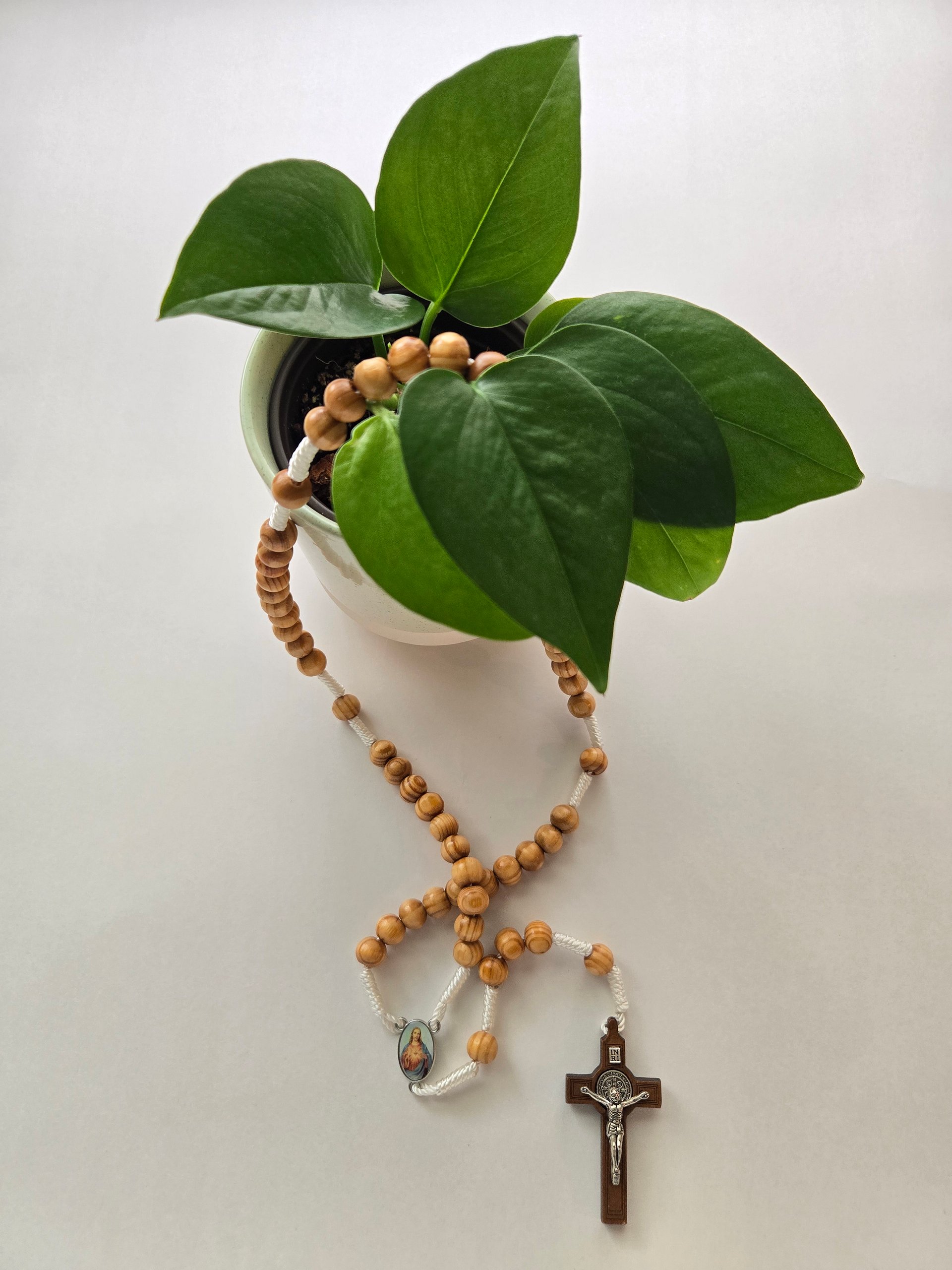 Sacred Heart Rosary with St Benedict Crucifix product image (11)