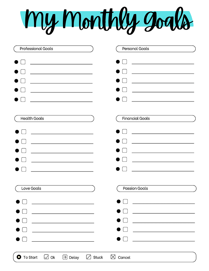 Monthly Goals Planner and Money Tracker product image (1)
