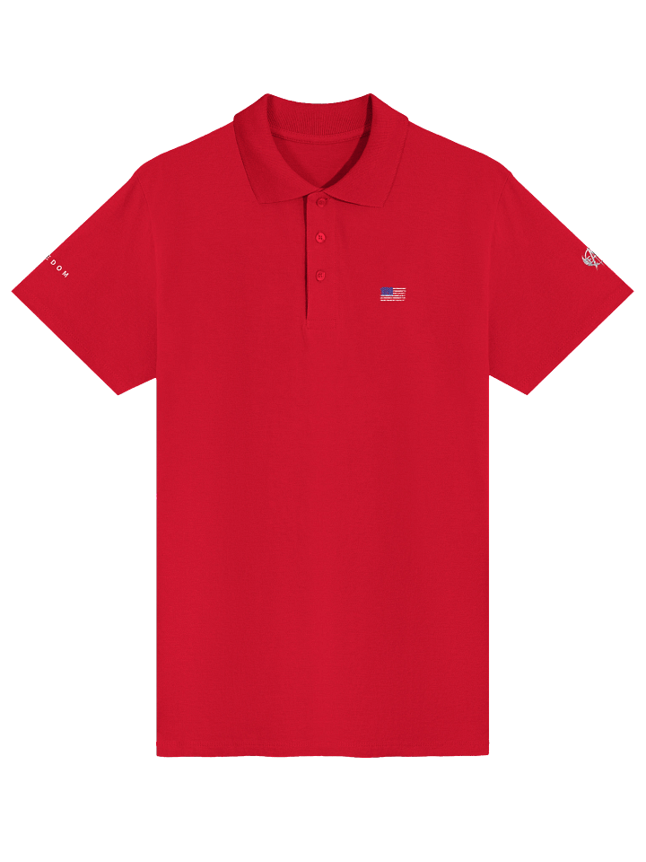 Low Key Freedom Polo American Flag product image (1)