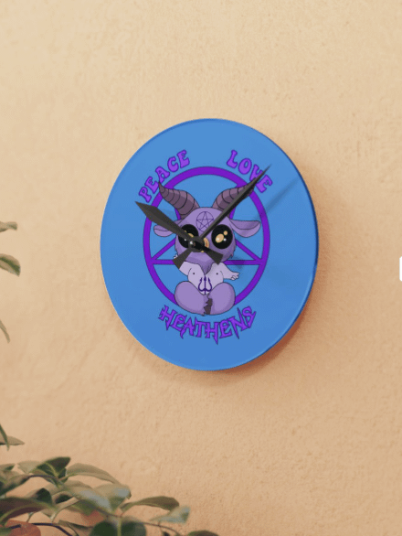 Peace, Love Heathens Wall Clock product image (2)