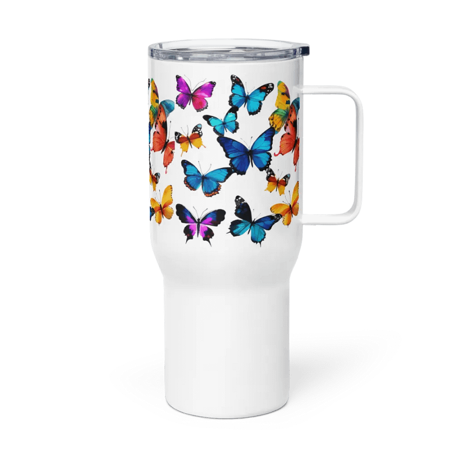 Stainless steel Butterfly travel mug product image (3)