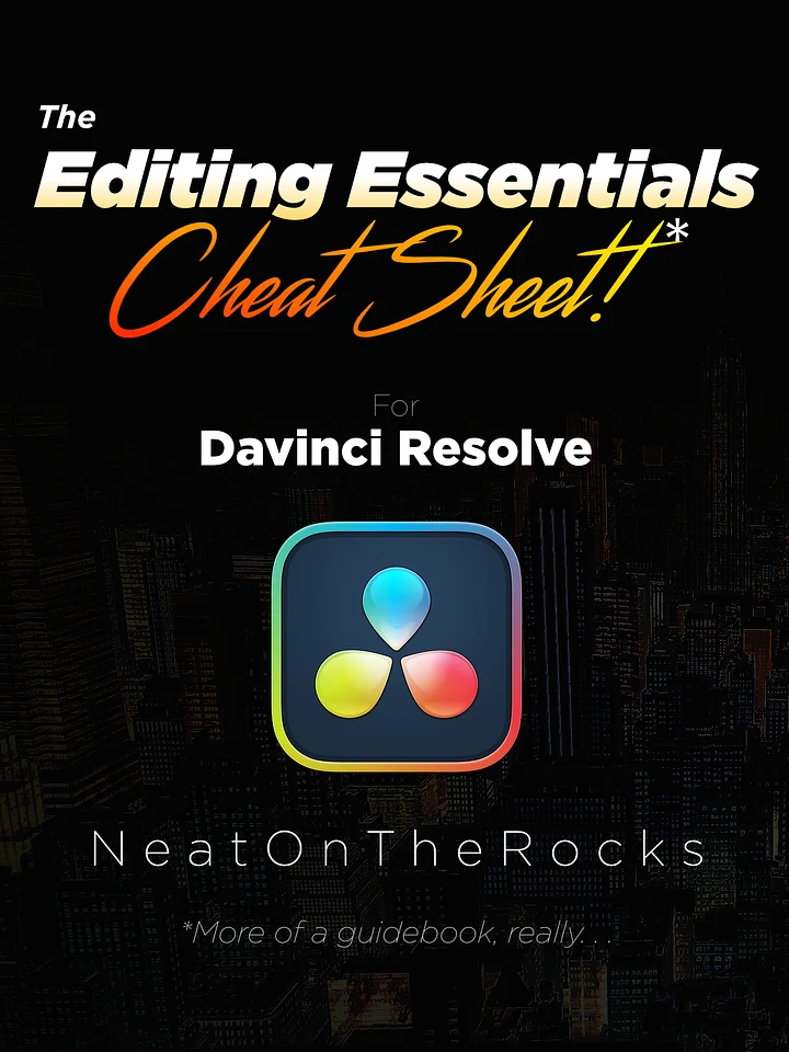 The Editing Essentials Cheat Sheet and Guidebook for Davinci Resolve (+Plugins!) product image (1)
