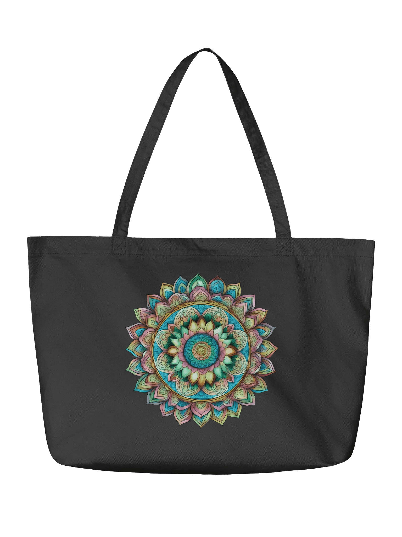 Autumn Bloom Mandala - Eco-conscious Organic Cotton Totes product image (3)
