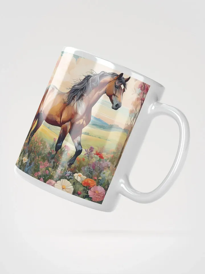 Floral Stride Mare Horse Mug product image (2)