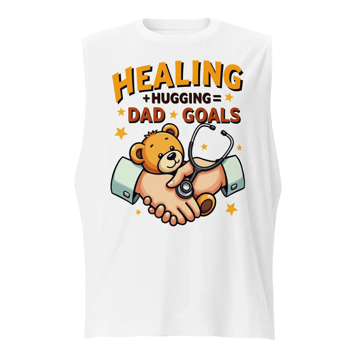Healing + hugging = Dad Goals Muscle Tank product image (1)