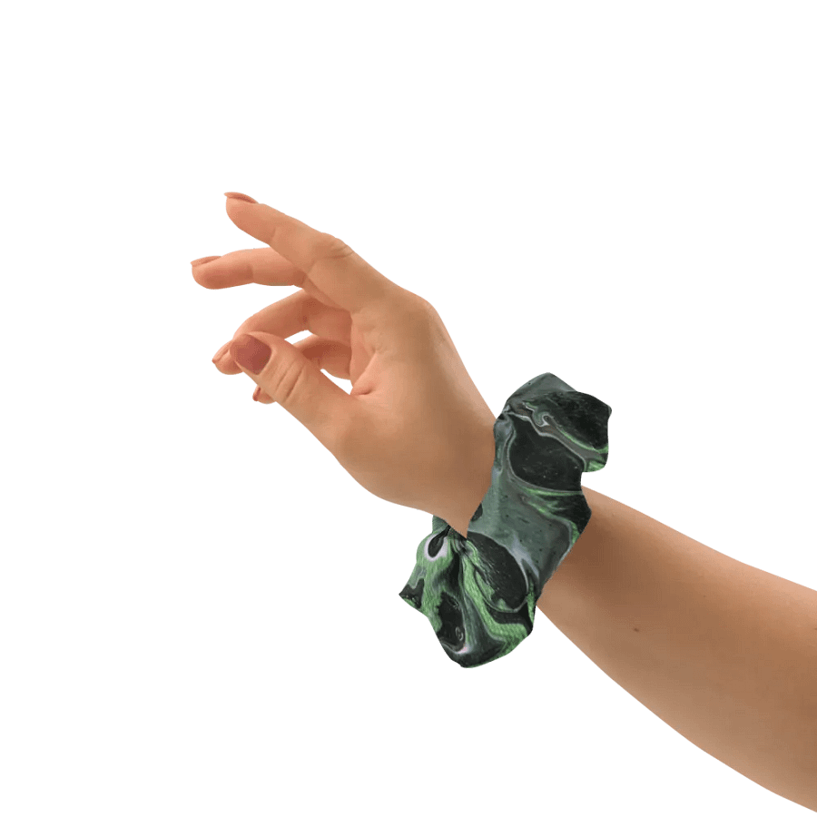Metallic Green Fluid Acrylic Scrunchie product image (3)