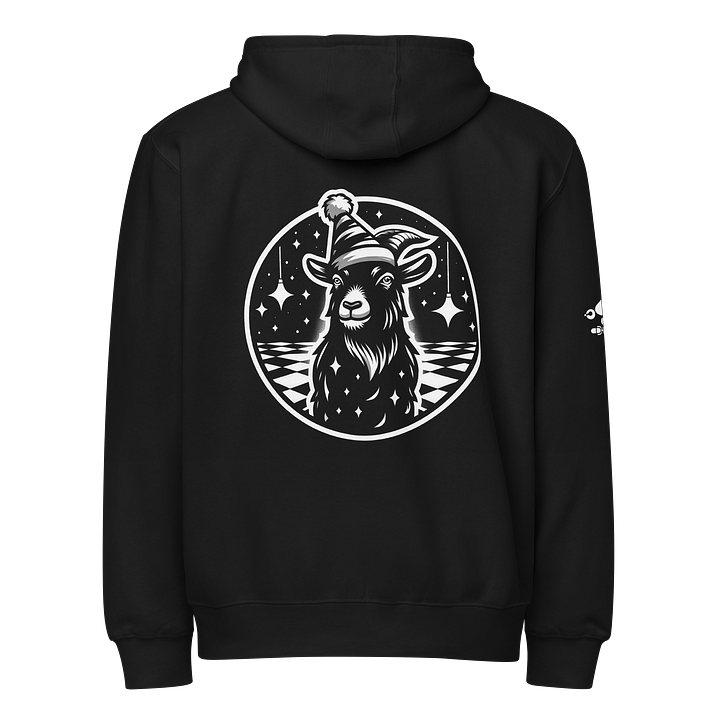 High Quality Christmas Goat Zipper Hoodie! (dark colors) product image (1)