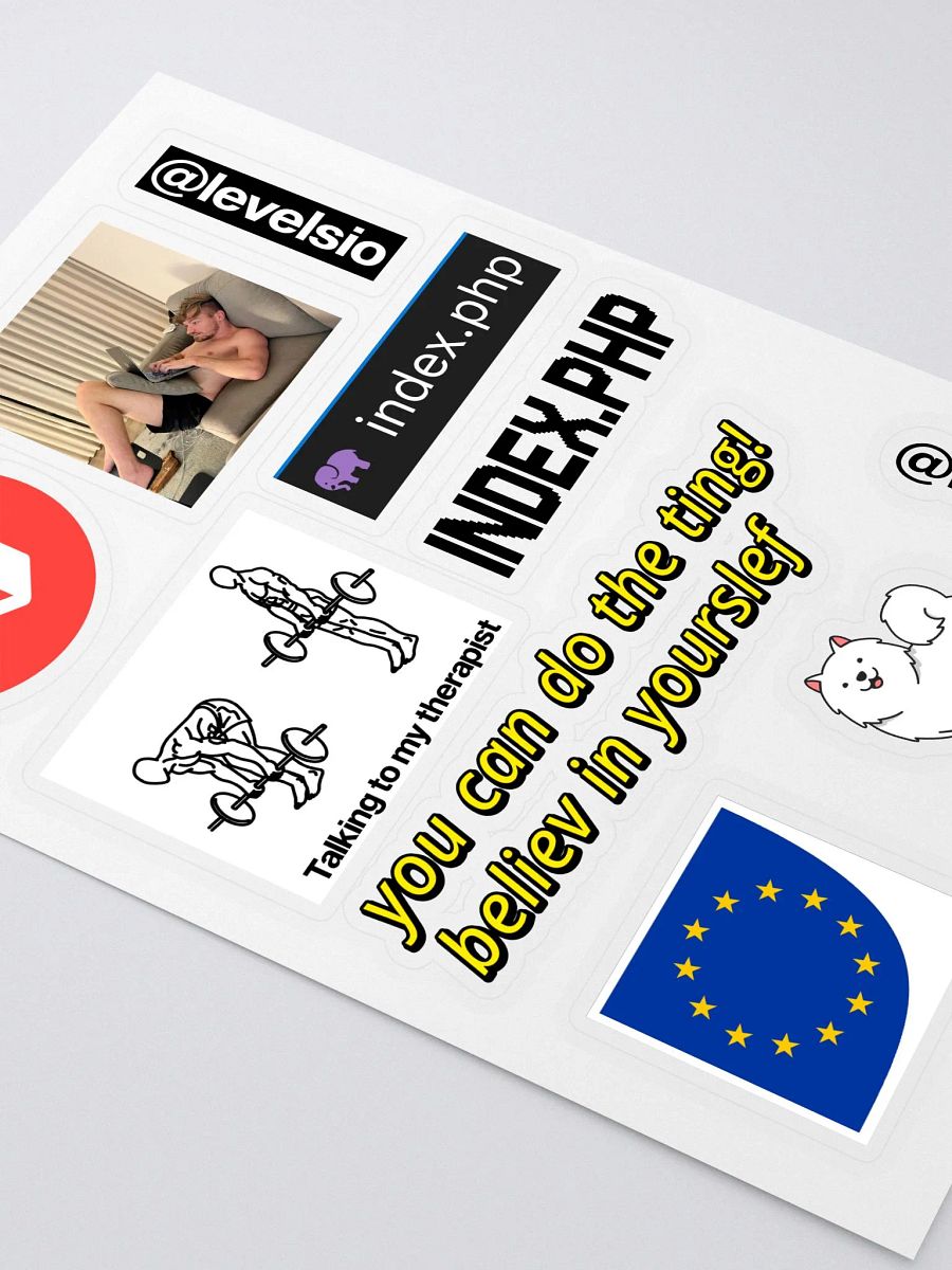@levelsio stickers - glossy film product image (4)