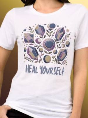 HEAL YOURSELF on Zazzle #crytalhealing #createyourreality #healthiswealth #healyourself #zazzle