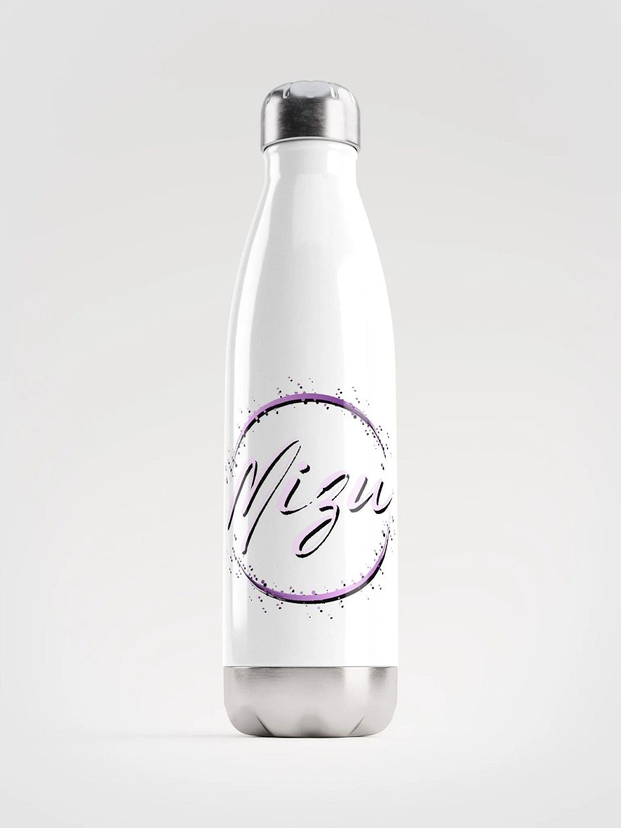 Stainless Steel Water Bottle, White w/ Color Logo product image (1)