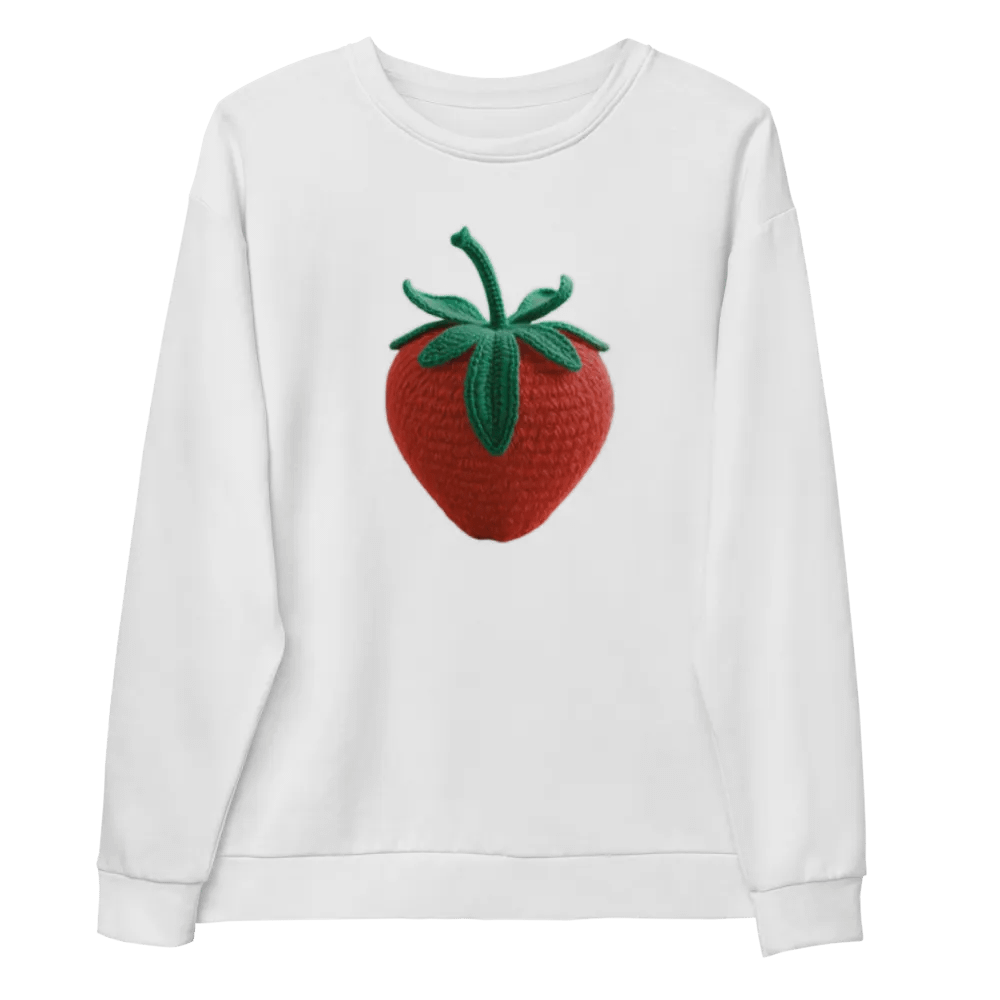 CozyAvocado Recycled Unisex Sweatshirt Strawberry #1 product image (9)