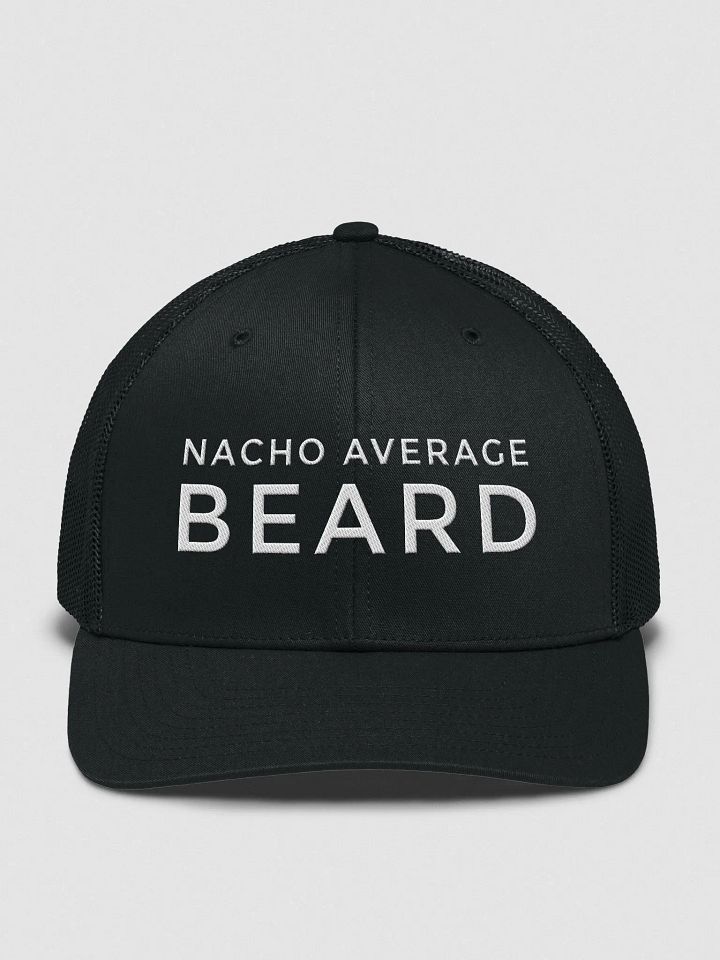 Nacho Average Beard Trucker Cap (White Embroidery) product image (1)