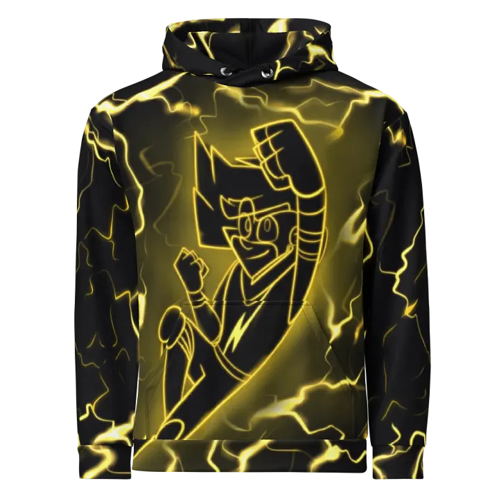 Swift Spark: Lightning Hero All-over print hoodie product image (1)