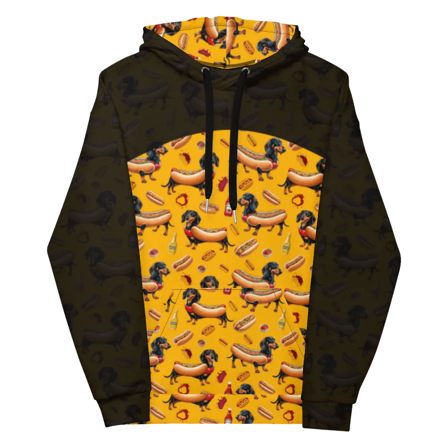 Dachshund Delight All-Over Hoodie (Obsidian) product image (12)