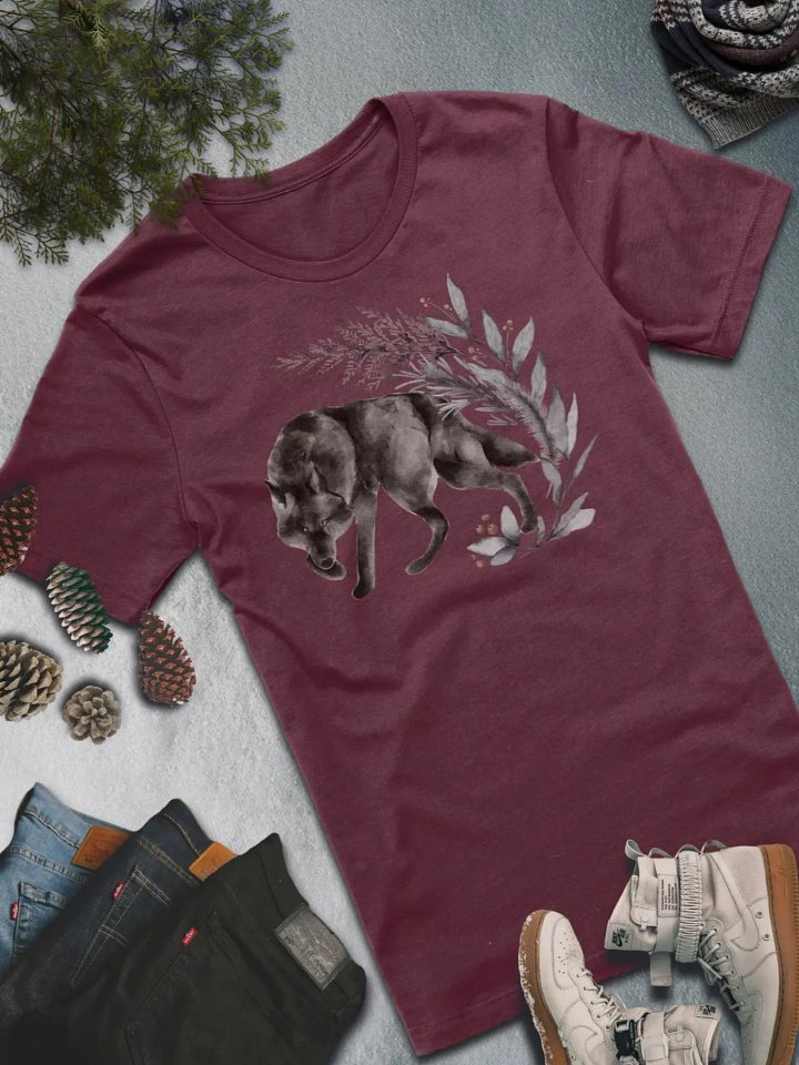 Winter Wolf T-Shirt – Bold and Mysterious Nature Fashion product image (3)