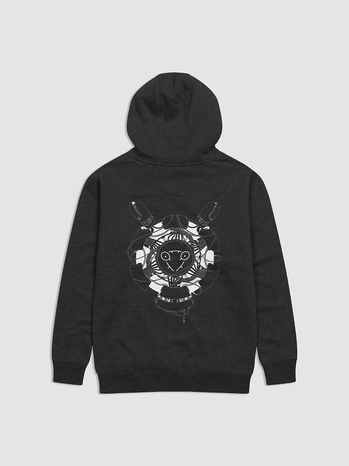 Mantis Unravelled Back Print Cotton Hoodie (White Linework) product image (1)