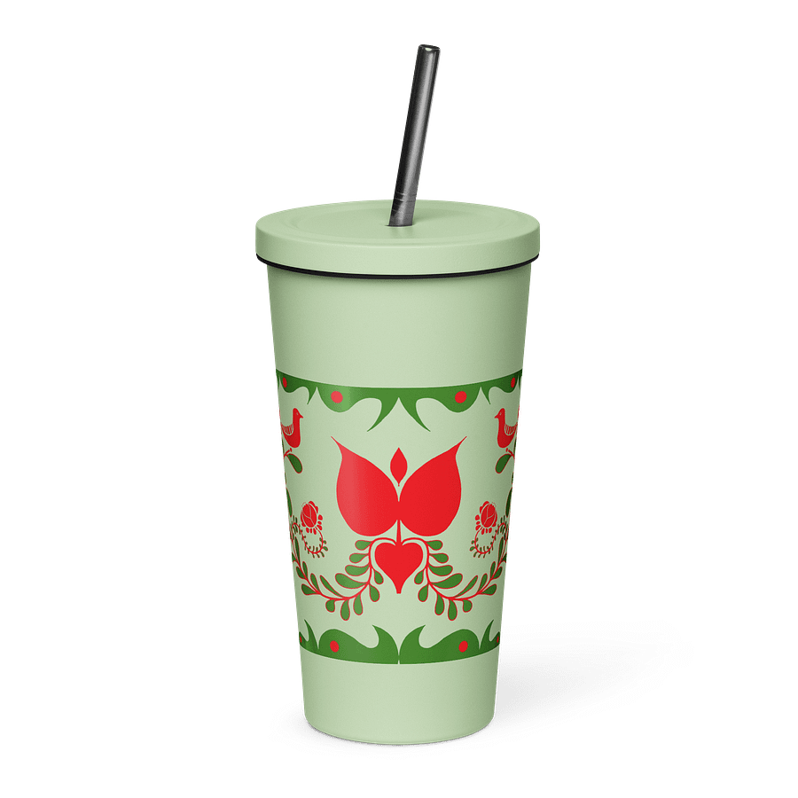Hungarian Folk Art Lovebirds Insulated Tumbler product image (1)