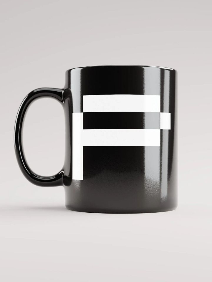 Pix Stitch 'P' Black Glossy Mug product image (1)
