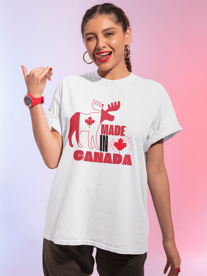 Canadian Moose Flag T-Shirt product image (1)