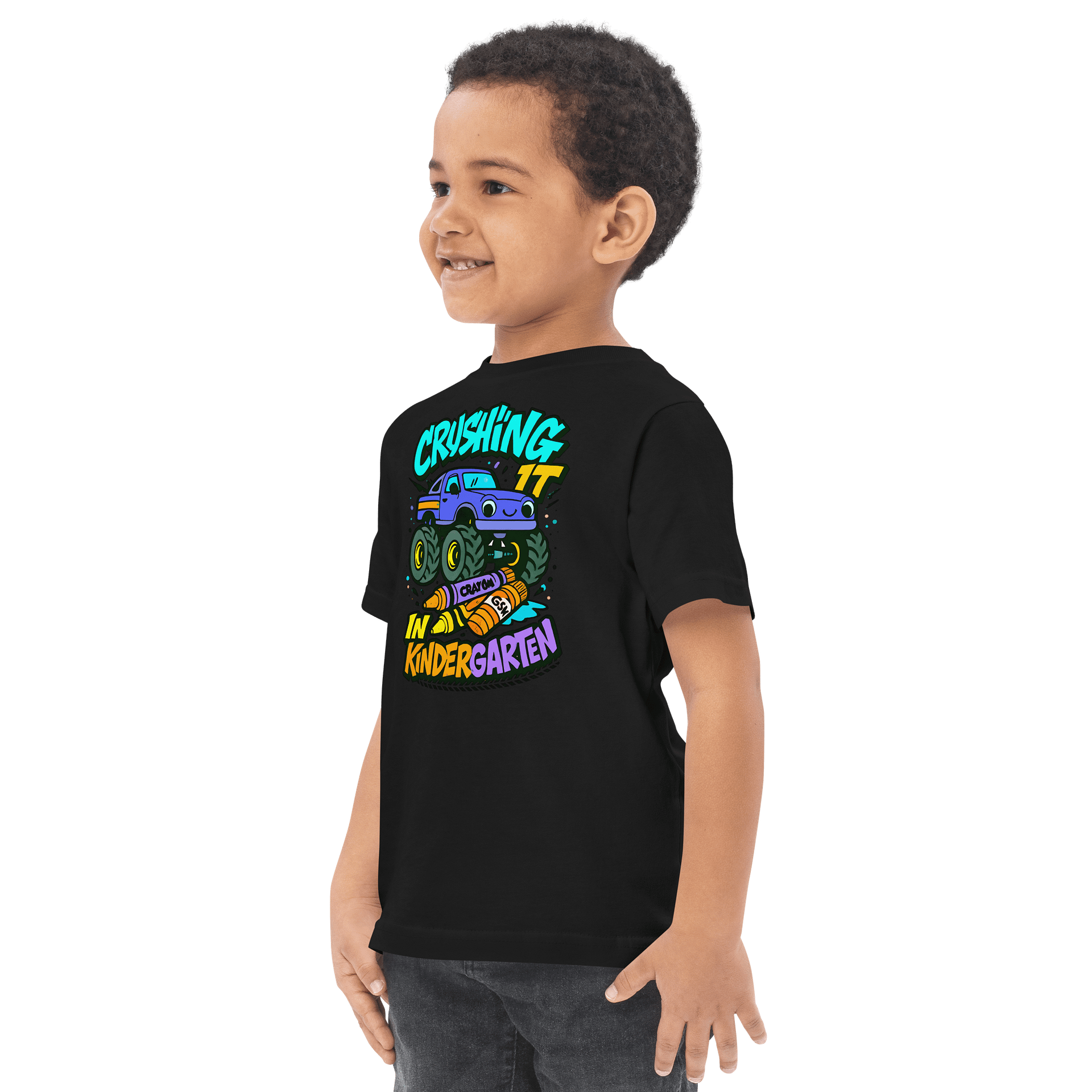 Kindergarten Crusher Monster Truck Toddler Tee product image (7)