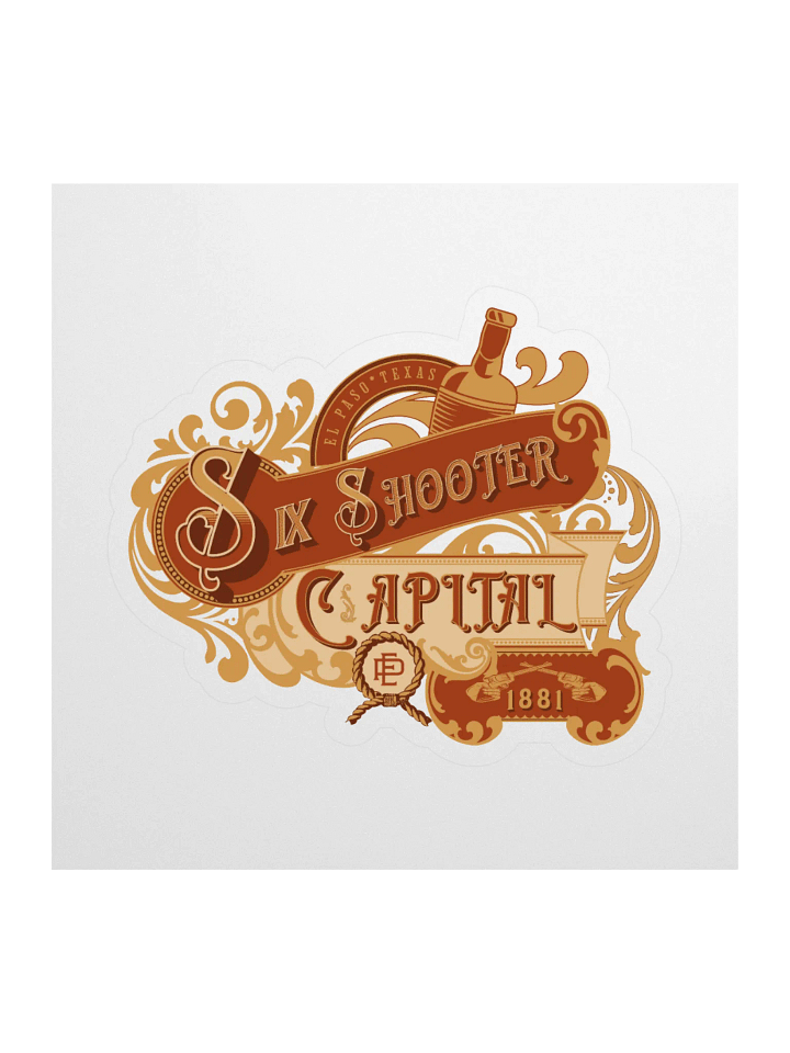 Six Shooter Capital Vintage Kiss Cut Sticker product image (1)