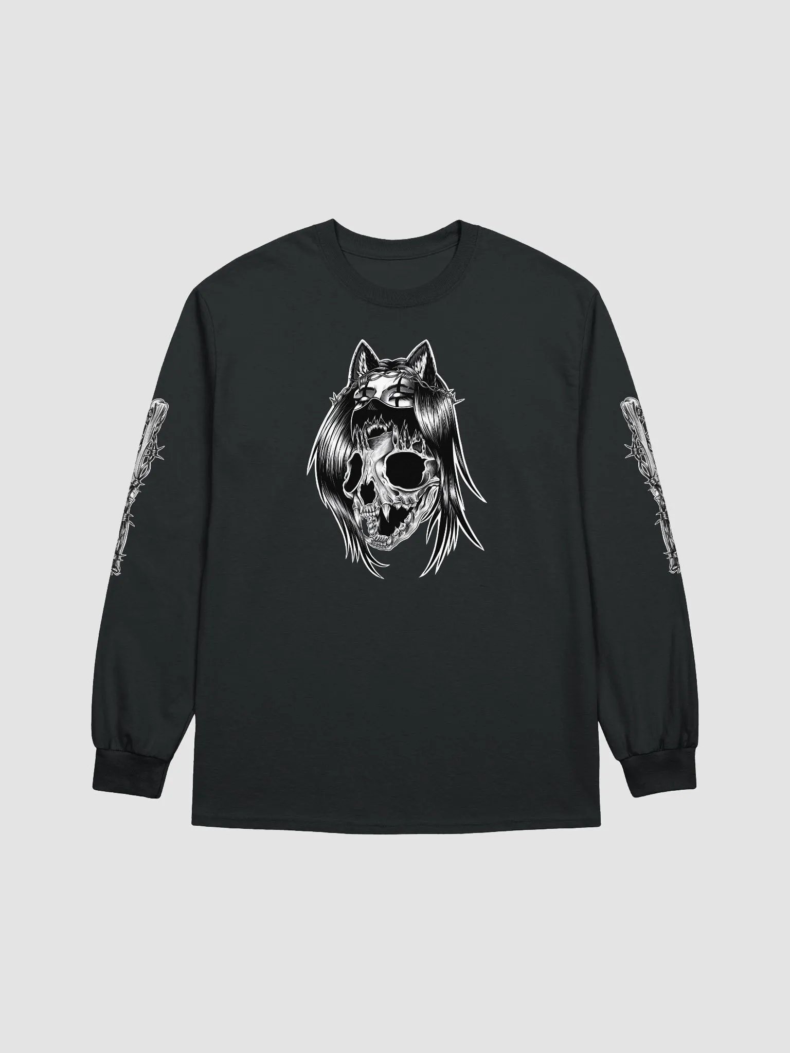 Metal Skull n' Bones Long Sleeve T-Shirt product image (5)