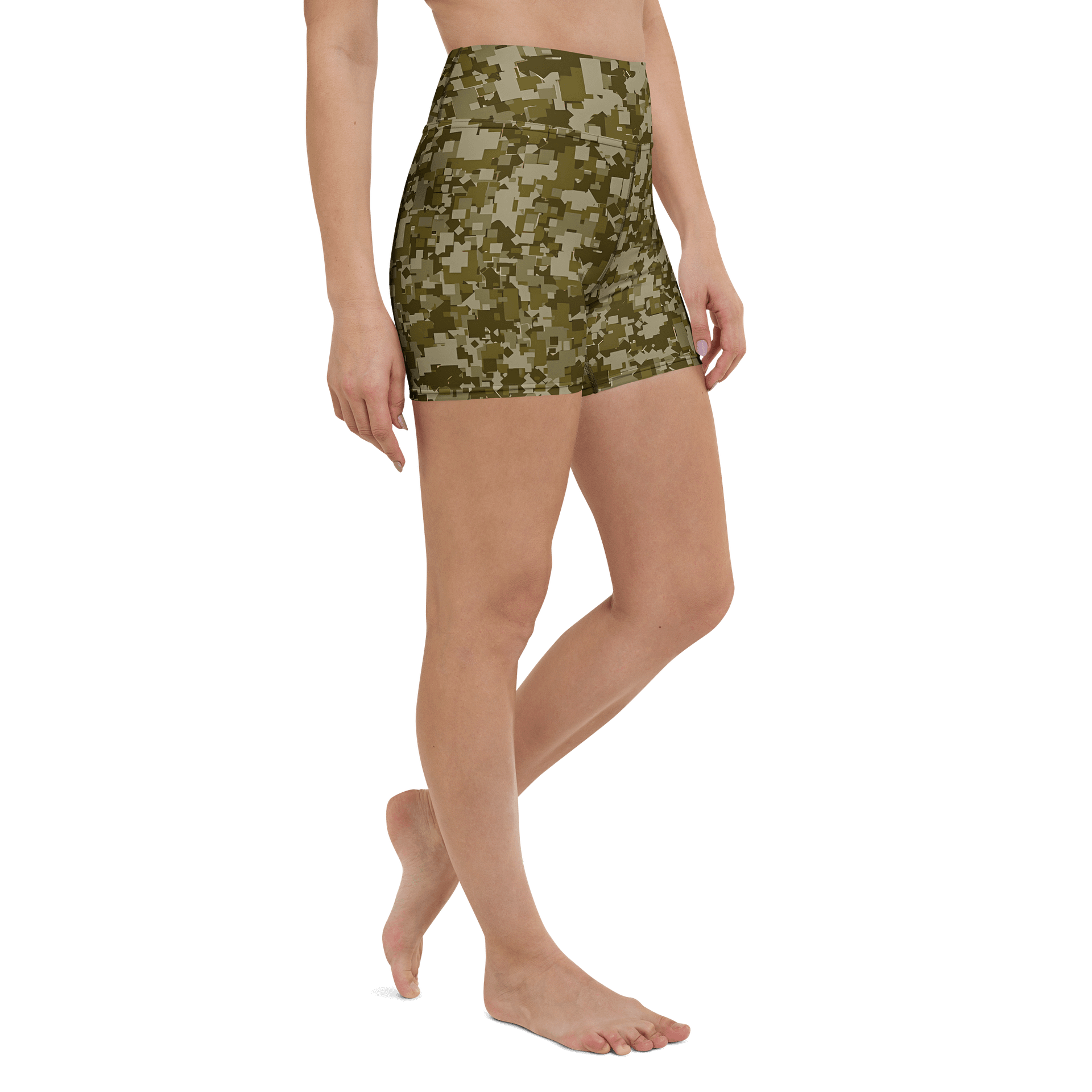 Pixelated Jungle Yoga Shorts product image (3)