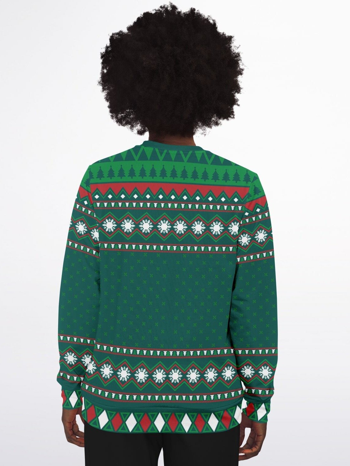 "Happy Bowling" Ugly Christmas Sweater | Santa Hat Ball Graphic Sweatshirt | Bowling Fan Holiday Outfit product image (6)