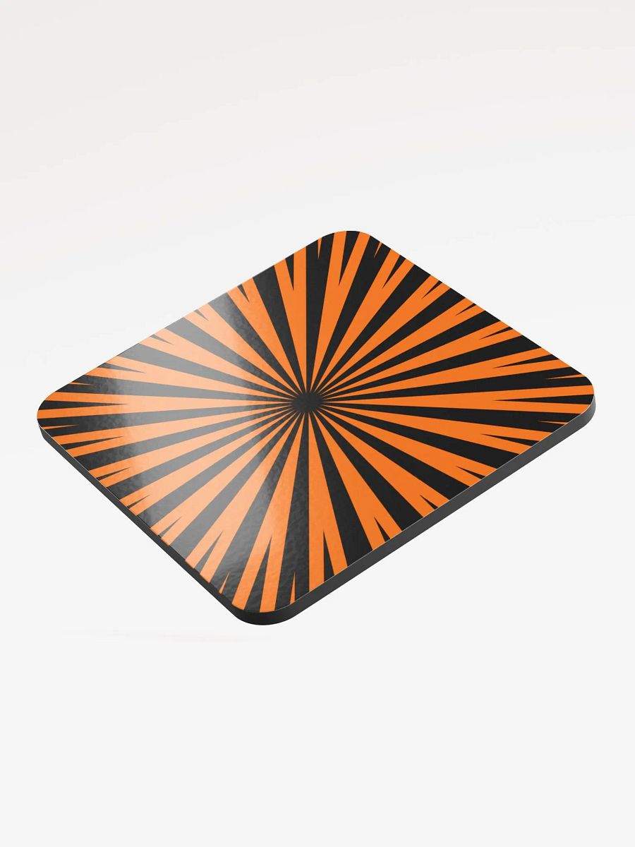Halloween Circus Spirals Coaster, Orange Black Home Decor product image (3)
