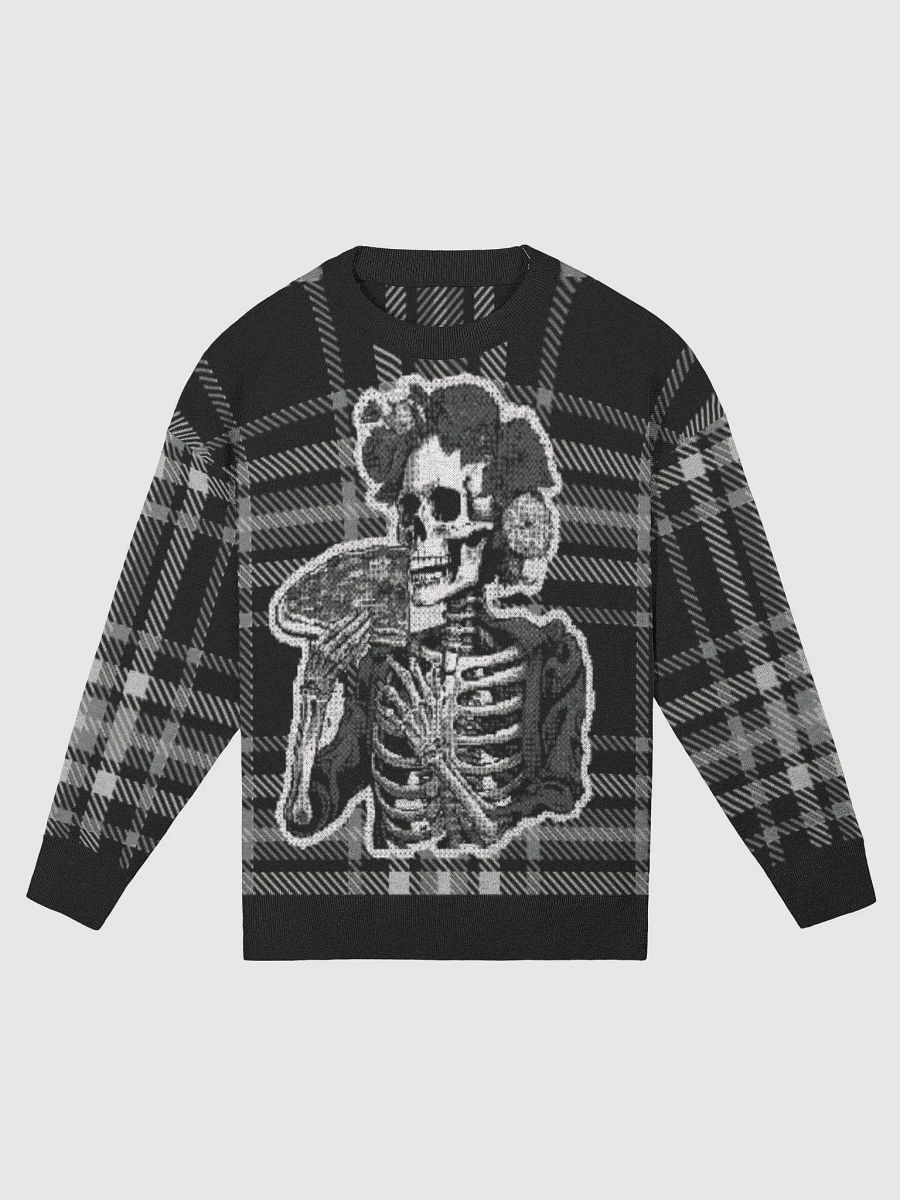 Monochrome Memento: Chic Skeleton Knit Sweater product image (5)